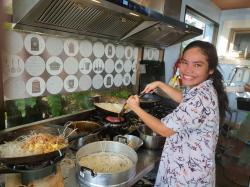 Kuk Kai is the chef.  She has worked in several countries as well as on mega yachts.  She took me under her wing and taught me a few simple Thai dishes to cook at home
